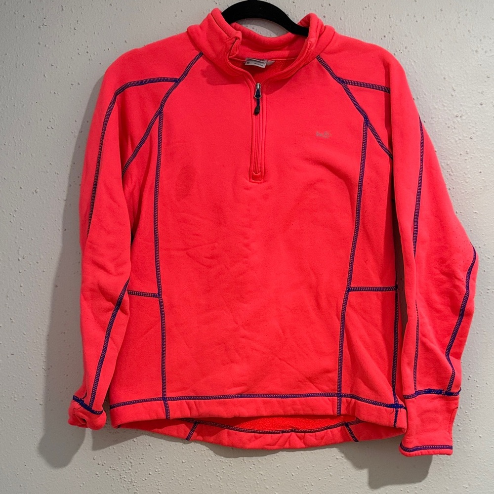 Bright Pink Quarter-Zip Pullover